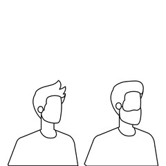 young and casual men characters