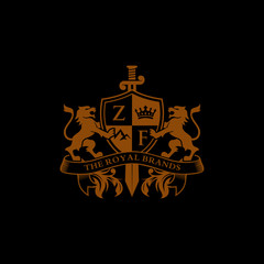 Lion Heraldry Logo Design Inspiration