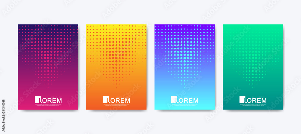 Poster Modern colorful abstract gradient lines pattern background cover design. Trendy vector template for web, brochure, leaflet, flyer, cover, banner, poster. Cool bright gradients. Vivid vibrant color