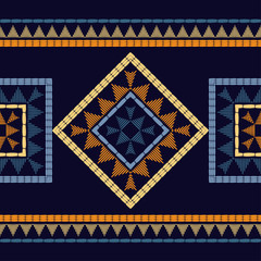 Ethnic boho seamless pattern. Lace. Embroidery on fabric. Patchwork texture. Weaving. Traditional ornament. Tribal pattern. Folk motif. Can be used for wallpaper, textile, wrapping, web. 