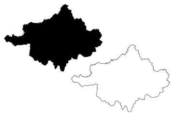 Szabolcs-Szatmar-Bereg County (Hungary, Hungarian counties) map vector illustration, scribble sketch Szabolcs-Szatmár-Bereg (Szabolcs Szatmar Bereg) map