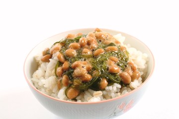 めかぶ納豆ご飯