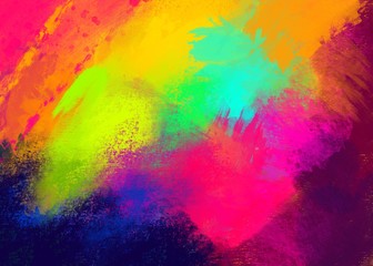 Colorful abstract background. Smears of multi-colored paints. 