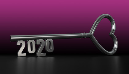 New Year 2020 with Silver Key