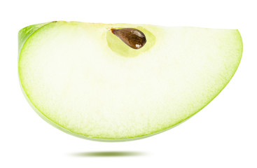 Green apple isolated on white background with clipping path