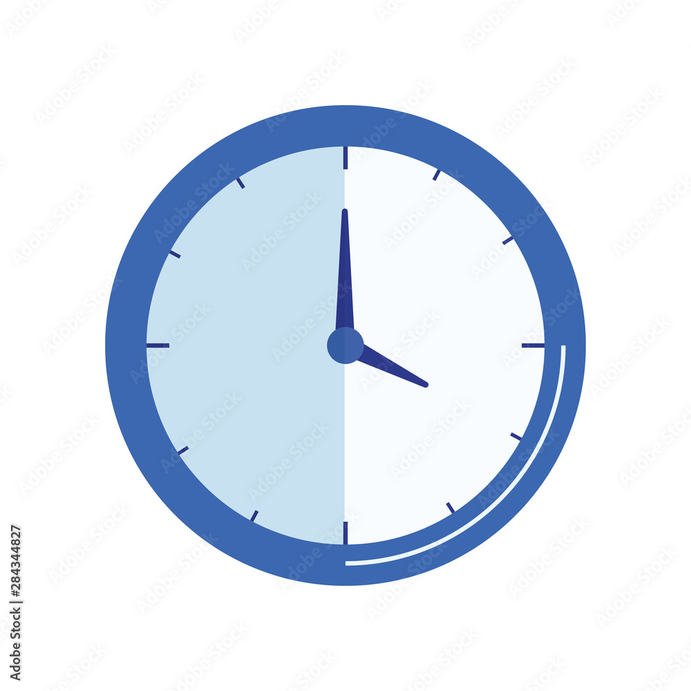 Sticker time clock watch isolated icon