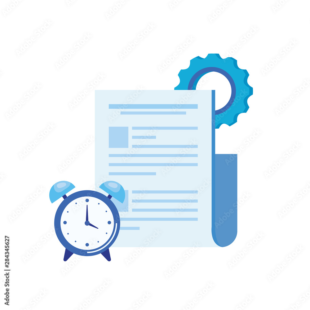 Poster alarm clock with document file