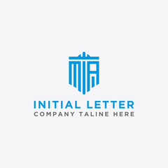 logo design inspiration, for companies from the initial letters MA logo icon. -Vectors