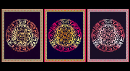 seamless Indian mughal flower motif background