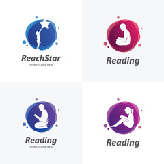 Set of Human Activity Logo Design Templates