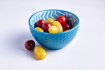 Group of multicolored cherry tomatoes