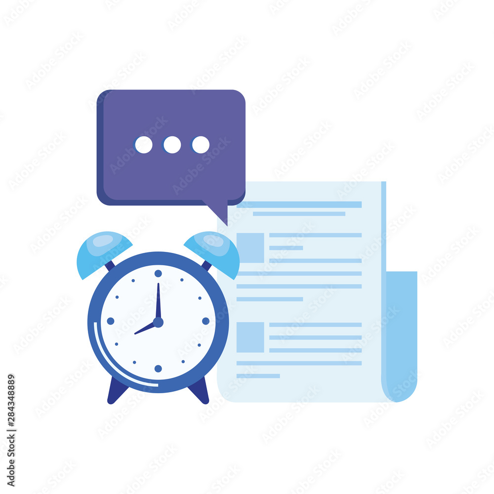Poster alarm clock with document file