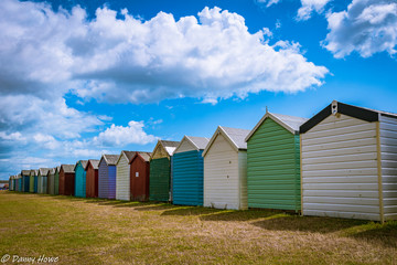 Fototapeta na wymiar Hamworthy park beach huts