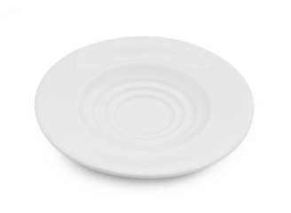 white plate isolated on white background.