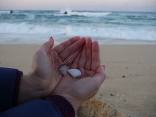 woman relaxing on beach