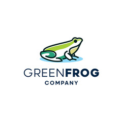 Frog Logo Design Template Inspiration - Vector