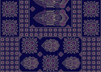 traditional silk design dark background