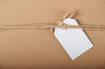White paper gift tag