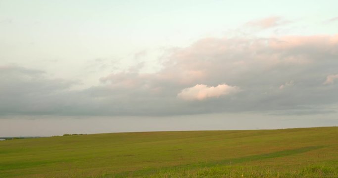 kansas countryside landscape meadow at dusk