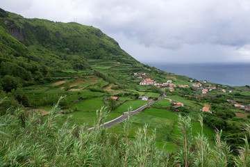 Fototapeta na wymiar Coast view of Fajazinha , Flores Island, Azors, Portugal