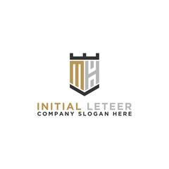 logo design inspiration, for companies from the initial letters MH logo icon. -Vectors
