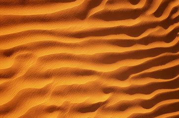 Fototapeta na wymiar Golden, Rippled Sand