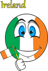 smiley face in  the form of a flag Ireland