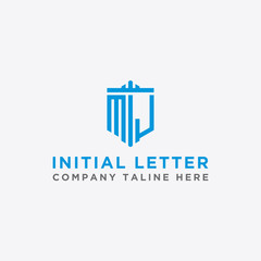 logo design inspiration, for companies from the initial letters MJ logo icon. -Vectors