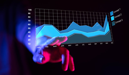 Business intelligence. Diagram, Graph, Stock Trading, Investment dashboard