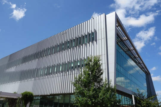 RALEIGH,NC/USA - 8-24-2018: The James B Hunt library on Centennial Campus of NC State University in Raleigh NC