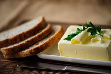 piece of butter on a desk