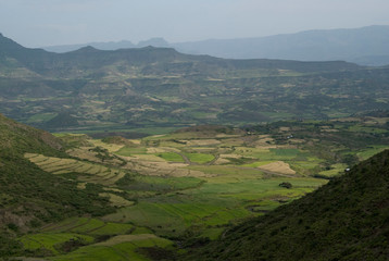 Ethiopia: Lalibela, Blue Nile River Basin, valley viewed from St Neakutoleab monastery
