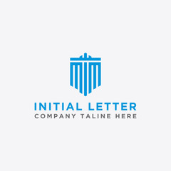 Inspiring logo design, for companies from the initial letters MM logo icon. -Vectors
