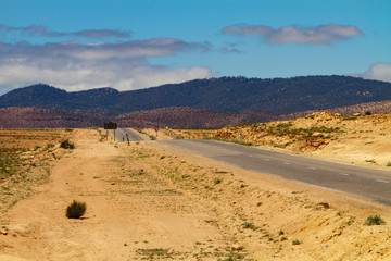 High Atlas Mountains, Morocco. Road to the High Atlas Mountains