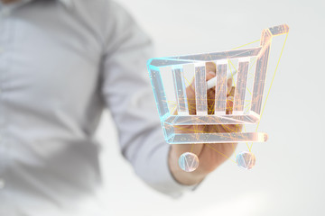 percent shopping digital in hand