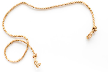 rope frame on white background top view mock up © 279photo