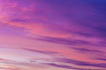 Fototapeta na wymiar Sky at sunset with clouds