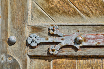 Africa, Namibia, Detail of Church Door in Luderitz