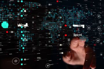 Software, web development, programming concept. Abstract Programming