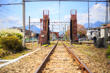 Fototapeta na wymiar Railway tracks in Japan.