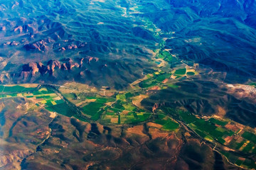 Fototapeta na wymiar Aerial view of mountain. Western Cape Province, South Africa.