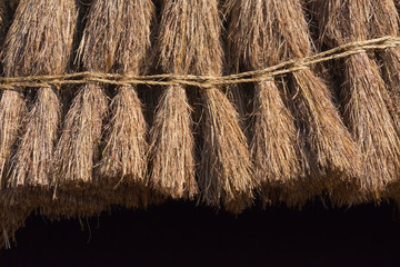 Fototapeta premium Straw roof of traditional dome houses, Mantenga Cultural Village, Swaziland