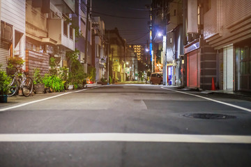 Fototapeta premium The night street in Japan.