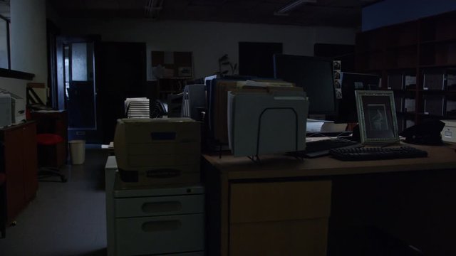 Night time walk through of a Police Precinct