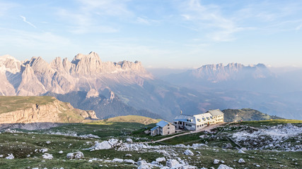 Schlernhaus mit Rosengarten