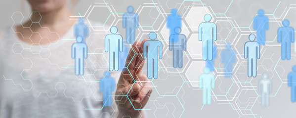  hand touching map point, network connection, international meaning, copy spac