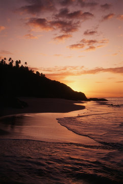 Seychelles, Fregate Island, Anse Victorin, View of victorin beach