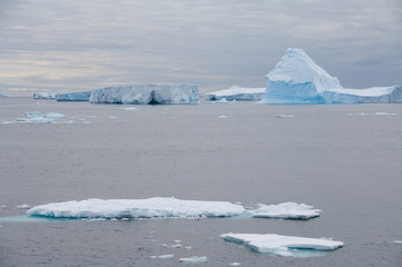Antarctica, Antarctic Penninsula, Antarctic Sound. Iceberg waterscape.