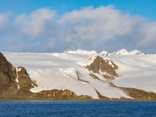 Fortuna Bay with Fortuna Glacier, made famous by Ernest Shackleton's famous crossing of South...