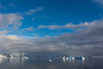 Antarctica. Gerlache Strait with a clearing storm